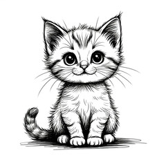 Obraz premium vector illustration of a cat