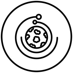 Space Orbit Icon Style