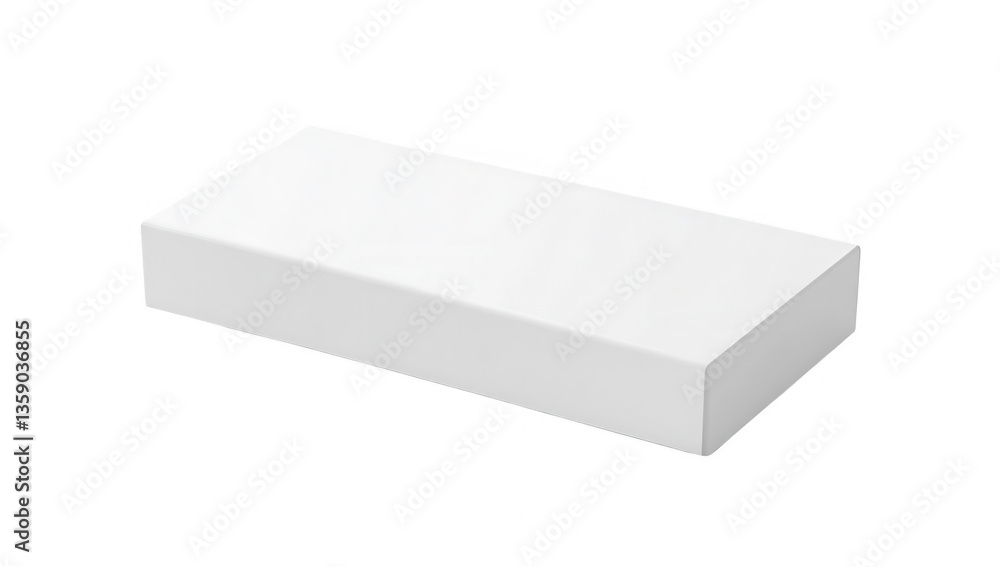 Poster simple rectangular white box on a clean white surface suggesting a minimalistic design it could serv