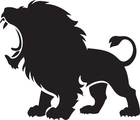 Fototapeta premium A Lion silhouette illustration vector .