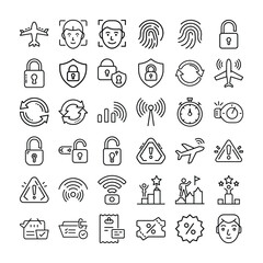 Fototapeta premium Set of web icons and doodle symbols for design and business