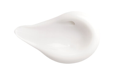 smear of cream texture on transparent background