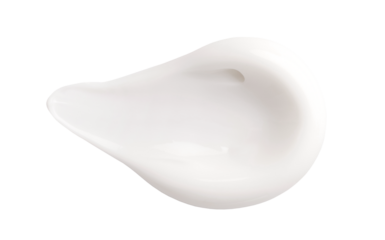 smear of cream texture on transparent background