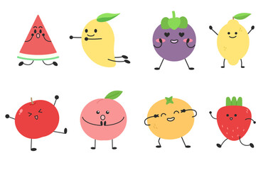 다양한 과일 캐릭터