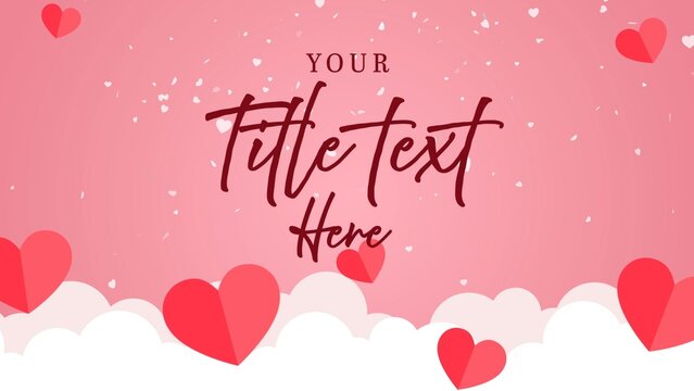 Valentine Love Falling Particles Intro Title