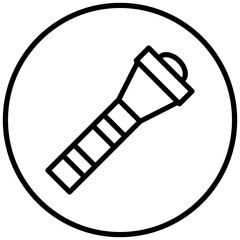 Police Flashlight Icon Style