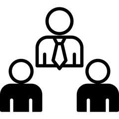 Leadership glyph icon