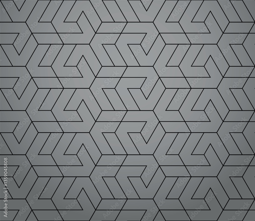 Poster the geometric pattern with lines. seamless vector background. gray and black texture. graphic modern