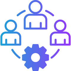 Stakeholder glyph gradient icon