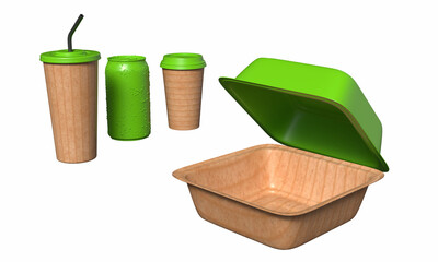 Eco-Friendly Fast Food Set