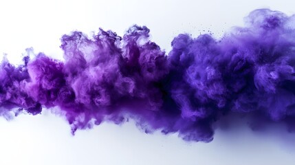 Vibrant Purple Smoke Cloud Flowing Abstract Background with Fluid Texture and Dreamy Atmosphere