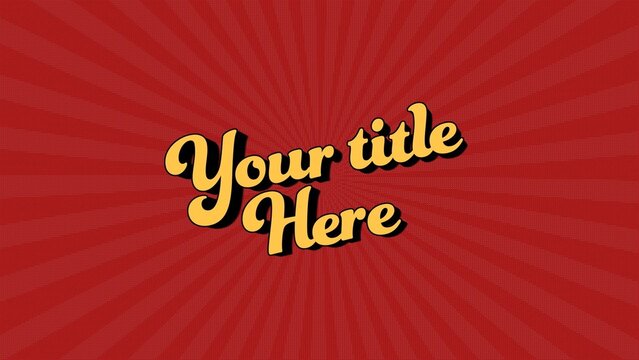 Retro Vintage Title Intro