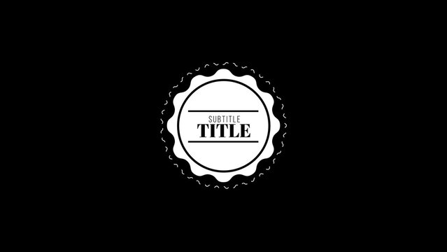 Vintage Stamp Badge Animated Retro Title Intro