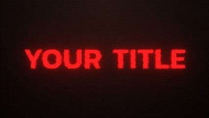 Warning Signal Text & Title Intro