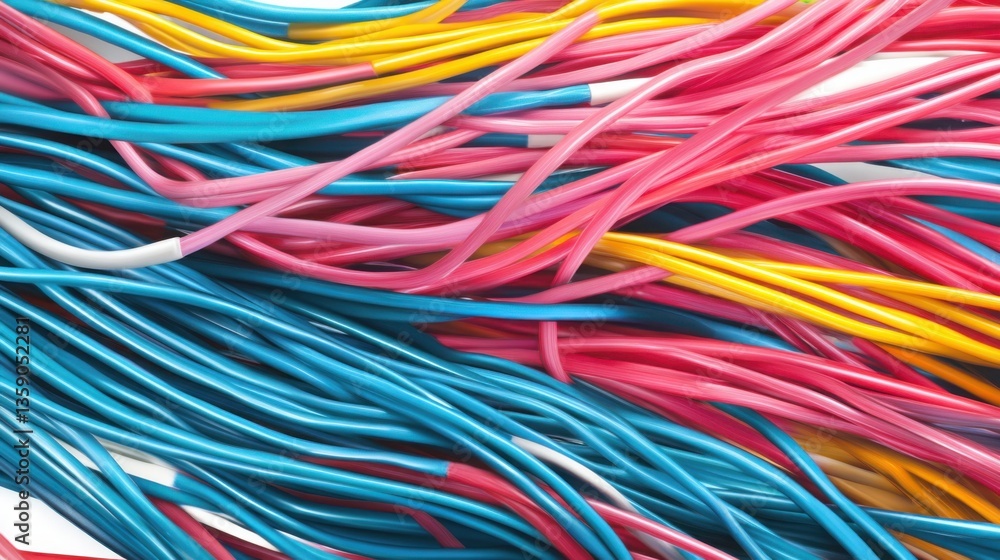 Poster bright and clean server cables with security tags for organization