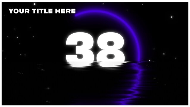 Water Ripple Number Countdown Timer