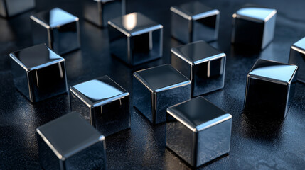 Polished Metallic Cubes