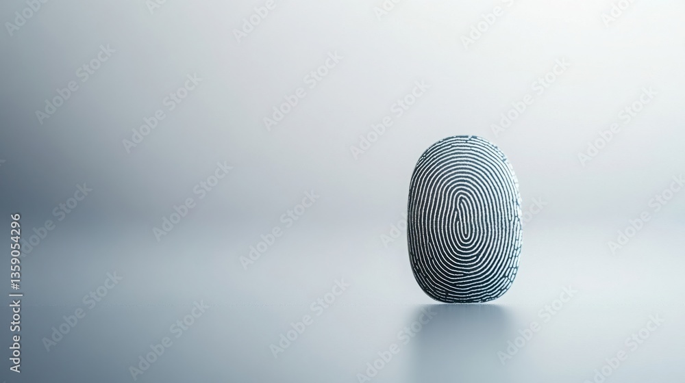 Aufkleber close-up of a digital fingerprint scan on a mobile device surface