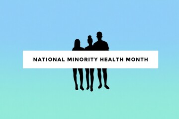 National minority health month awareness design for community health promotion