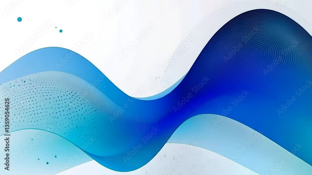 Poster fluid abstract design in blue suitable for social media use generative ai
