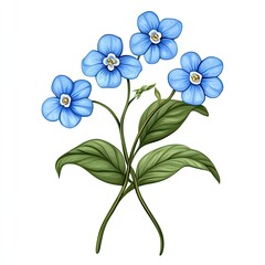 Naklejka premium Delicate Forget-Me-Nots (1)
