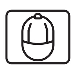 HipHop Cap  Vector Line Icon Design