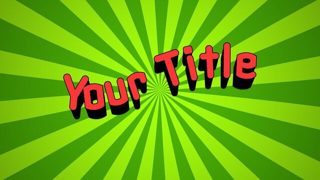 Watermelon Retro Slide In Title Intro