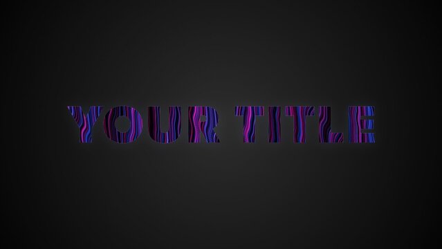 Colorful Epic Cyber Title Intro