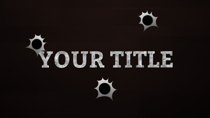 Most Wanted Western Sheriff Gun Shot Title Intro
