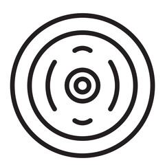 Spinning Record   Vector Line Icon Design