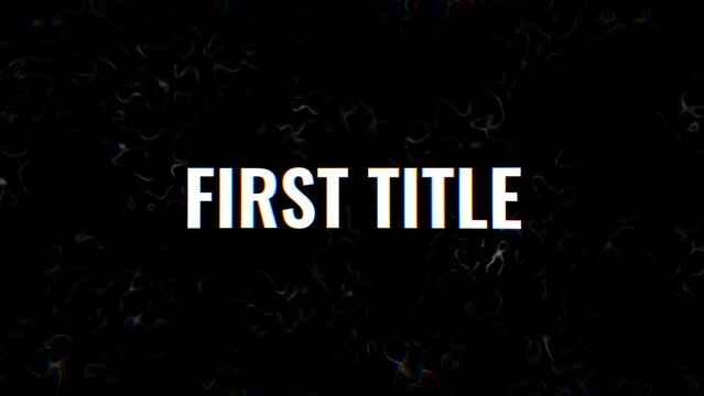 RGB Wiggle Glitch Title & Text Intro