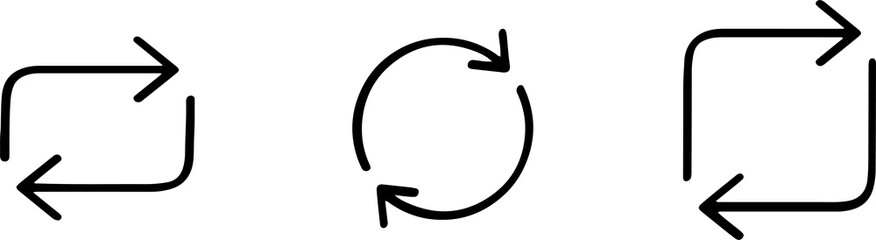 circle arrow icon isolated on white background