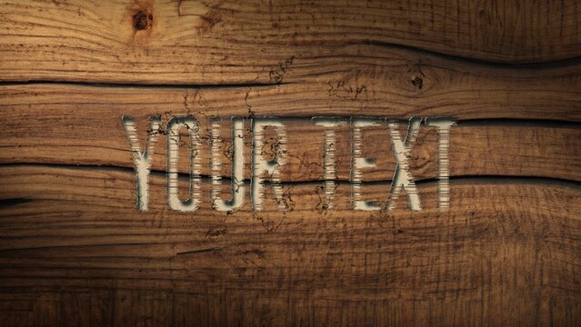 Wood Textured Splinter Text Title Intro