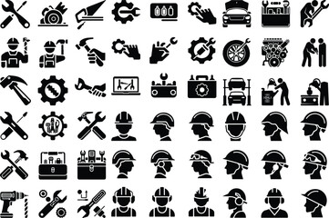 Repair Line Icons. Editable Stroke. Pixel Perfect. For Mobile and Web. Contains such icons as set of tools icons on white background screwdriver wrench cross service icon sign vector Tools setup line 
