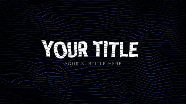 Epic 3D Wave Text Displacement Title