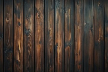 Naklejka premium Textured wooden wall with rich brown tones and grain patterns. Neural network AI generated