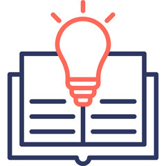 Knowledge line color icon
