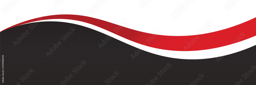 Wall mural abstract red waves are flowing on black and white background. red line background curve element. sui