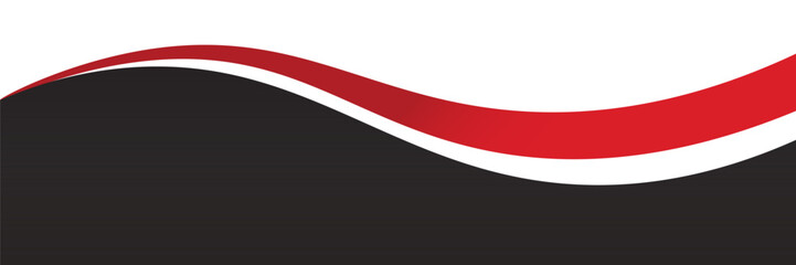Abstract red waves are flowing on black and white background. red line background curve element. Suit for business, cover, header, wallpaper, corporate, website, flyer