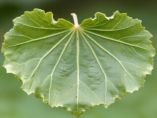 Heart Shaped Green Leaf Nature Botany Plant Detail life veins flora fresh macro image