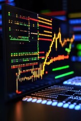 Obraz premium Exploring the Digital Twin of the Financial World: A Virtual Representation of Economic Dynamics and Trends.