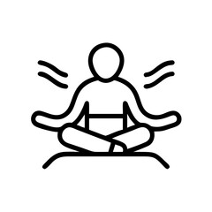 Fototapeta premium Meditation Icon Representing Relaxation and Inner Peace 