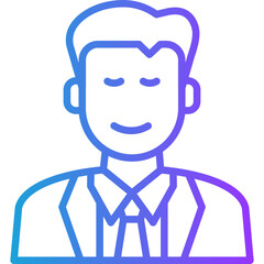 Manager line gradient icon