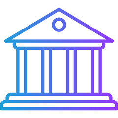 Government line gradient icon