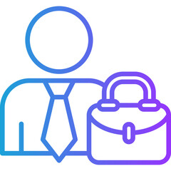 Fototapeta premium Broker line gradient icon