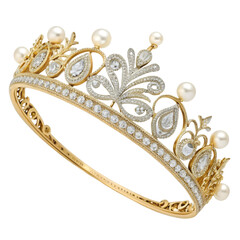 Golden Crown with Sparkling Diamonds