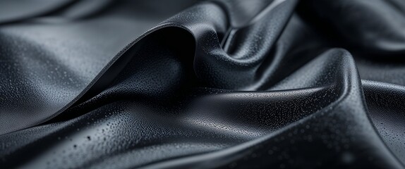 Fototapeta premium black theme vinyl surface macro zoom close up design texture background