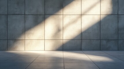 Obraz premium Sunlight on concrete wall