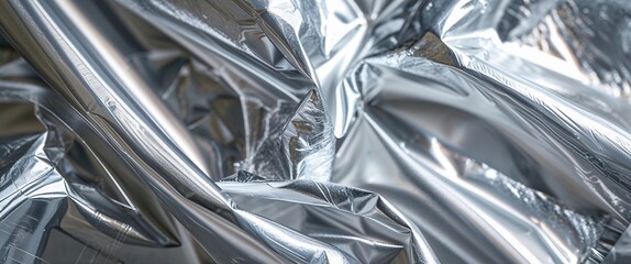 silver theme plastic wraps surface macro zoom close up design texture background