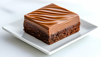 Decadent Chocolate Brownie Topped with Rich Glaze